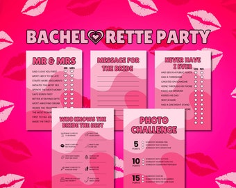 Printable Bachelorette & Bridal Shower Games | Bachelorette Party Games Printable | Bridal Shower Games Instant Download