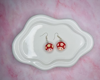 Super Mario Mushroom Dangle Earrings