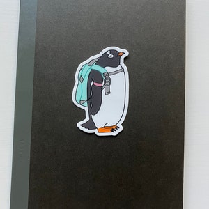 Mochila Penguin Linda pegatina • Divertido, Regalos para amantes de los animales, Naturaleza, Impermeable, Resistente a la intemperie, Calcomanía de vinilo de botella de agua