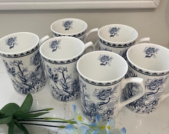 Six Coalport Fine Bone China Mugs