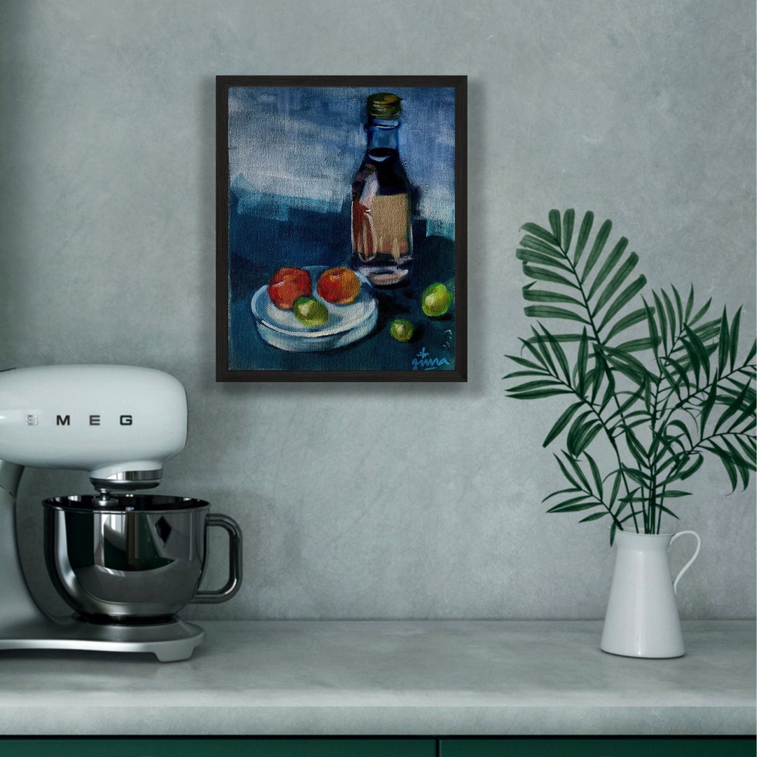 Kitchen Decor Painting on Canvas Artwork Original Paintings for Decor Unframed Painting on