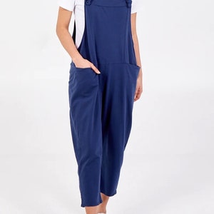 Jersey Tie Up Dungarees One Size UK 10-16 Made in Italy Clothing image 3