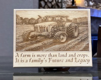 Farmer Tribute Plaque - Family Farm Legacy - Farming Appreciation Gift