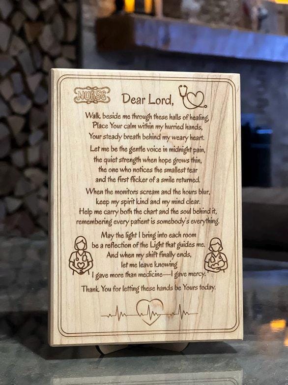 Nurse's Prayer Plaque – 