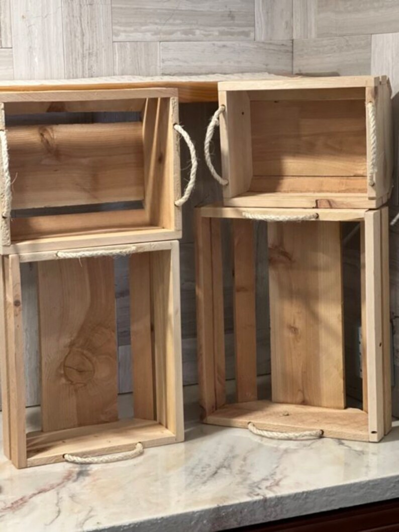 Nesting Crates Cedar Stacking Boxes Rustic Décor Beautiful ...