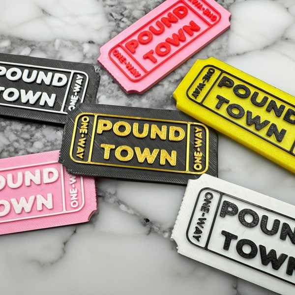 Pound Town Ticket | Valentine's Gift | One-Way Ticket To Pound Town | Funny Gag Gift | Gift For Her | Gift For Him | Anniversary Gift