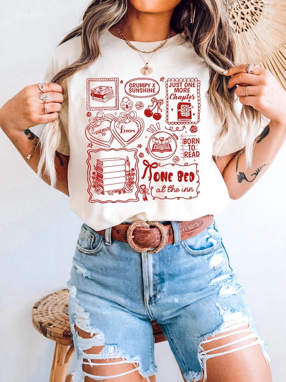 Comfort Colors® Book Trope Shirt, Romance Trope Graphic Tee, Grumpy x Sunshine Shirt, Enemies to Lovers Tee, BookClub Merch, Book Lover Gift