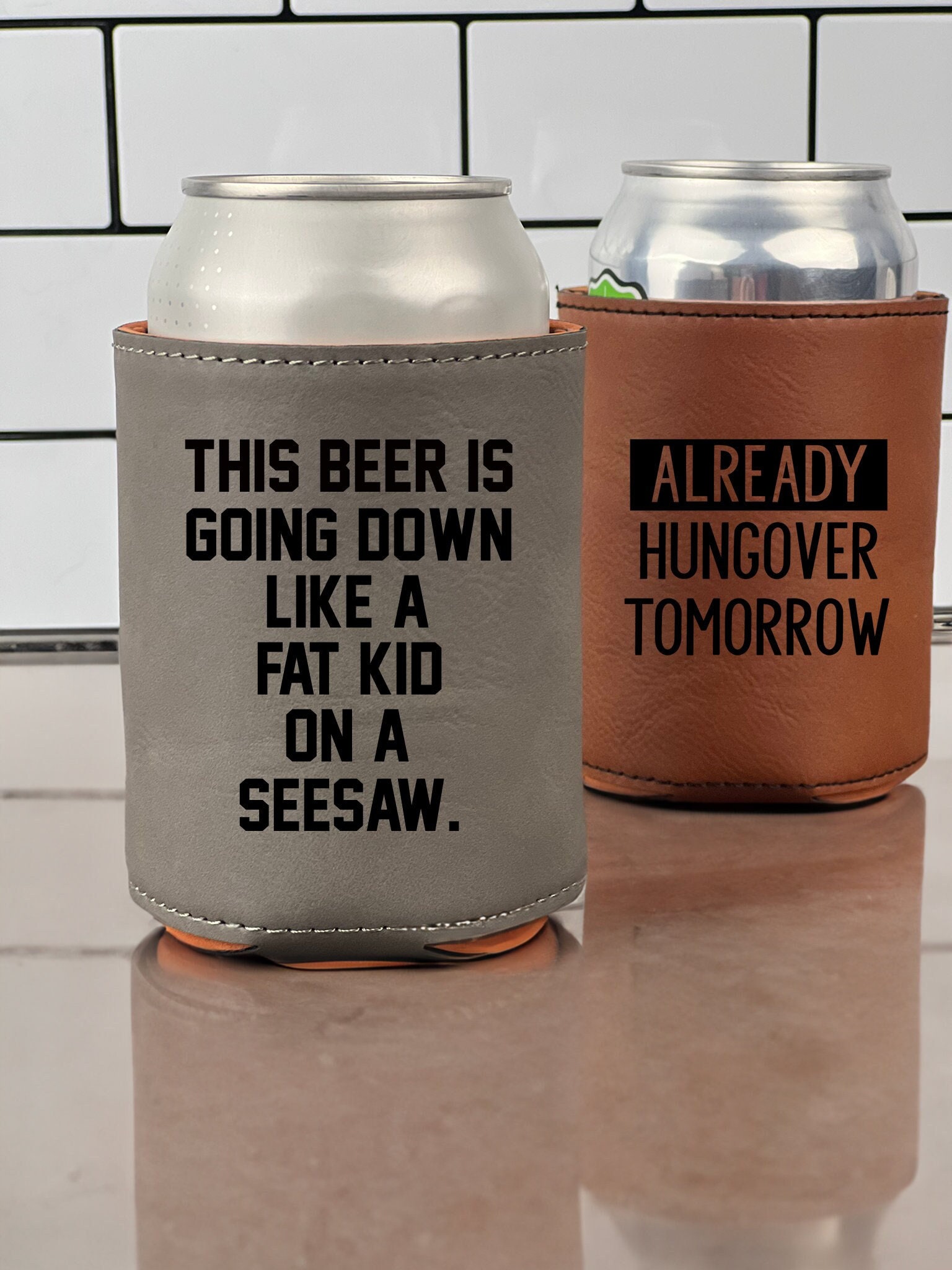 Premium Leather Bridal Party Koozies