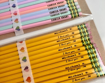 Personalized Pencils |  Back to School | Laser Engraved Ticonderoga Pencils | Pack of 10 | Gift for Student | Teacher Appreciation |  Kids