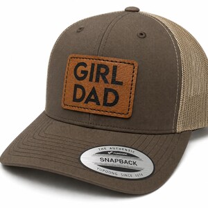 Chapeau papa fille, chapeau de camionneur en cuir, cadeau papa drôle, cadeau fête des pères, cadeau pour papa, cadeau papa fille, cadeau nouveau papa, chapeau papa des filles