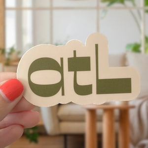 Green ATL Sticker: Waterproof Matte Vinyl Atlanta Decal