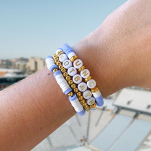 UNC Tar Heels Bracelet Stack: Gameday Heishi Disc Bracelets