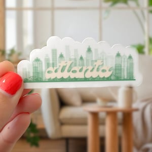 Waterproof Matte Vinyl Atlanta Skyline Stickers | Atlanta Stickers | Georgia Stickers | Laptop Sticker | Water Bottle Sticker | Atlanta Gift
