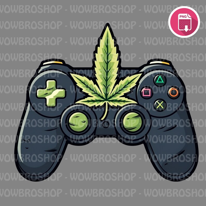 Weed Video Game Controller 2 DESIGNS 420 PNG Cannabis PNG Etsy
