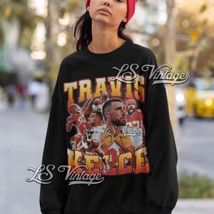 Travis Kelce Crewneck Sweatshirt Travis Kelce Sweater Hoodie Bootleg 90s Style Oversized Sweater Unisex Gifts for Him and Her