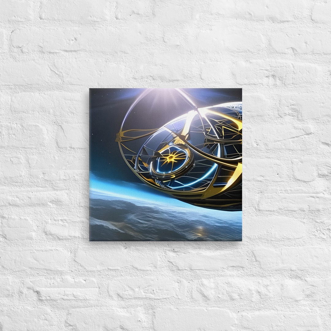 AI Space Time Machine Canvas Print – Modern Sci-fi Wall Art - Etsy