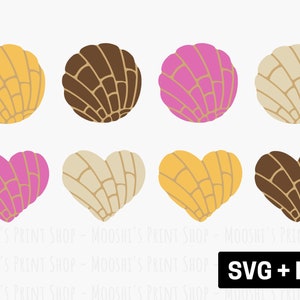 May include: Set of eight digital cut files featuring a shell design in various colors, including yellow, brown, pink, and beige. The shells are shown in both a traditional and heart shape.