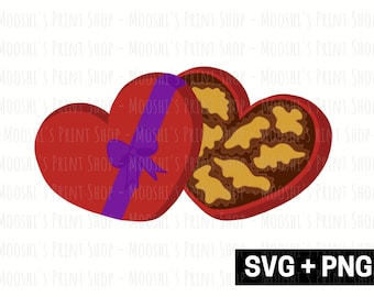Dino Nuggets SVG, Valentine's Heart Box Decal Graphic, Dinosaur Chicken Nugget Image, Clipart Sublimation, Download Cut File SVG PNG
