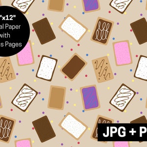 Toaster Tart Pastry Seamless Pattern, Cherry Chocolate Brown Sugar ...