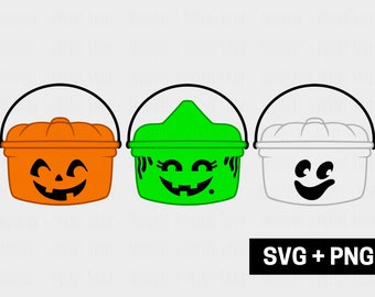 Halloween Trick or Treat Bucket Clipart, Happy Boo Throwback Meal, Ghost Pumpkin Witch Graphic, Sublimation Image Cut File, Download SVG PNG