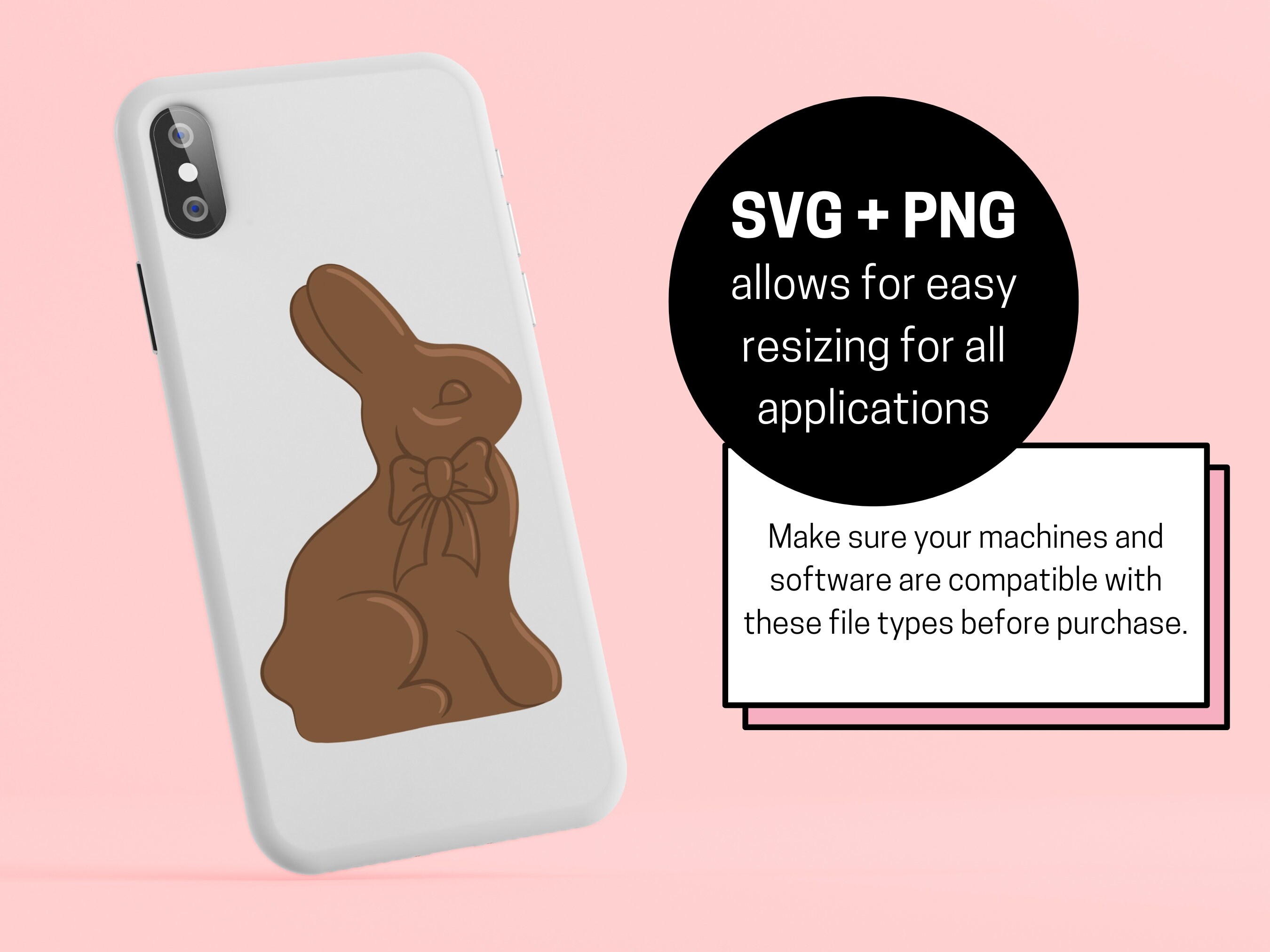 Chocolate Easter Bunny Clipart, Cute Easter Candy Sublimation Cut Files ...