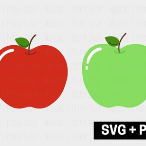 Könnte beinhalten: Zwei Comic-Äpfel, einer rot und einer grün, mit einem einfachen Design. Die Äpfel sind auf weißem Hintergrund isoliert.