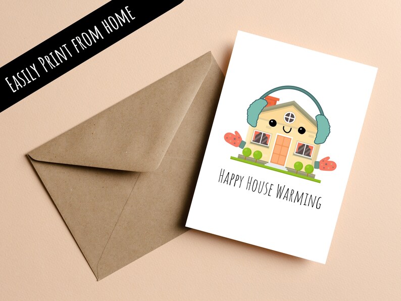 Printable Funny House Warming Greeting Card Cute Pun Party Etsy