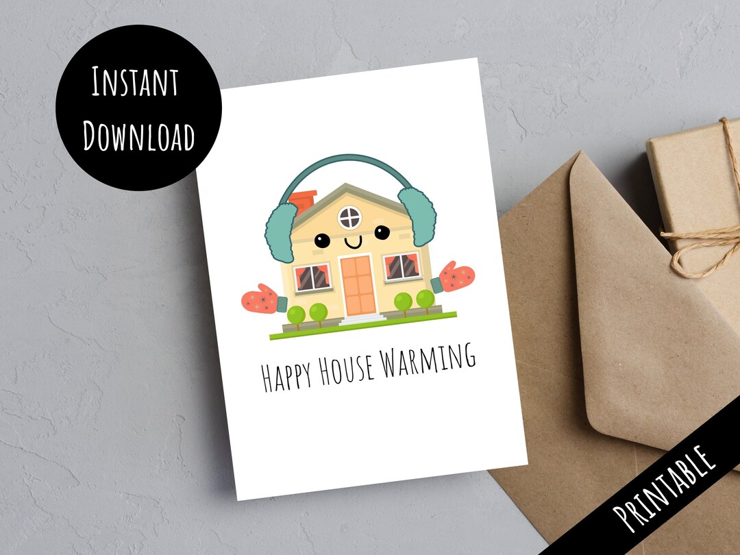 Printable Funny House Warming Greeting Card Cute Pun Party Etsy