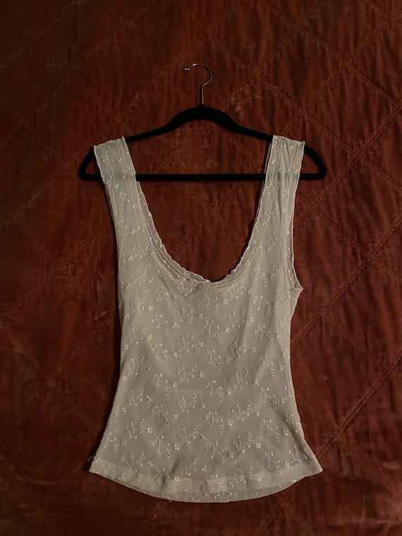 White Lace Top Size Small