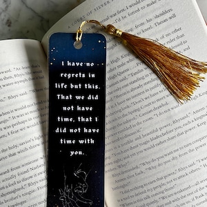 ACOTAR Bookmark &quot;I have no regrets in life but this&quot;, Cassian; A court of wings and ruin; Handmade Fan Art, Sarah J Maas, Gifts, Booktok