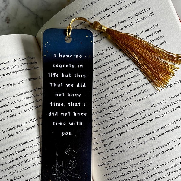 ACOTAR Bookmark "I have no regrets in life but this", Cassian; A court of wings and ruin; Handmade Fan Art, Sarah J Maas, Gifts, Booktok