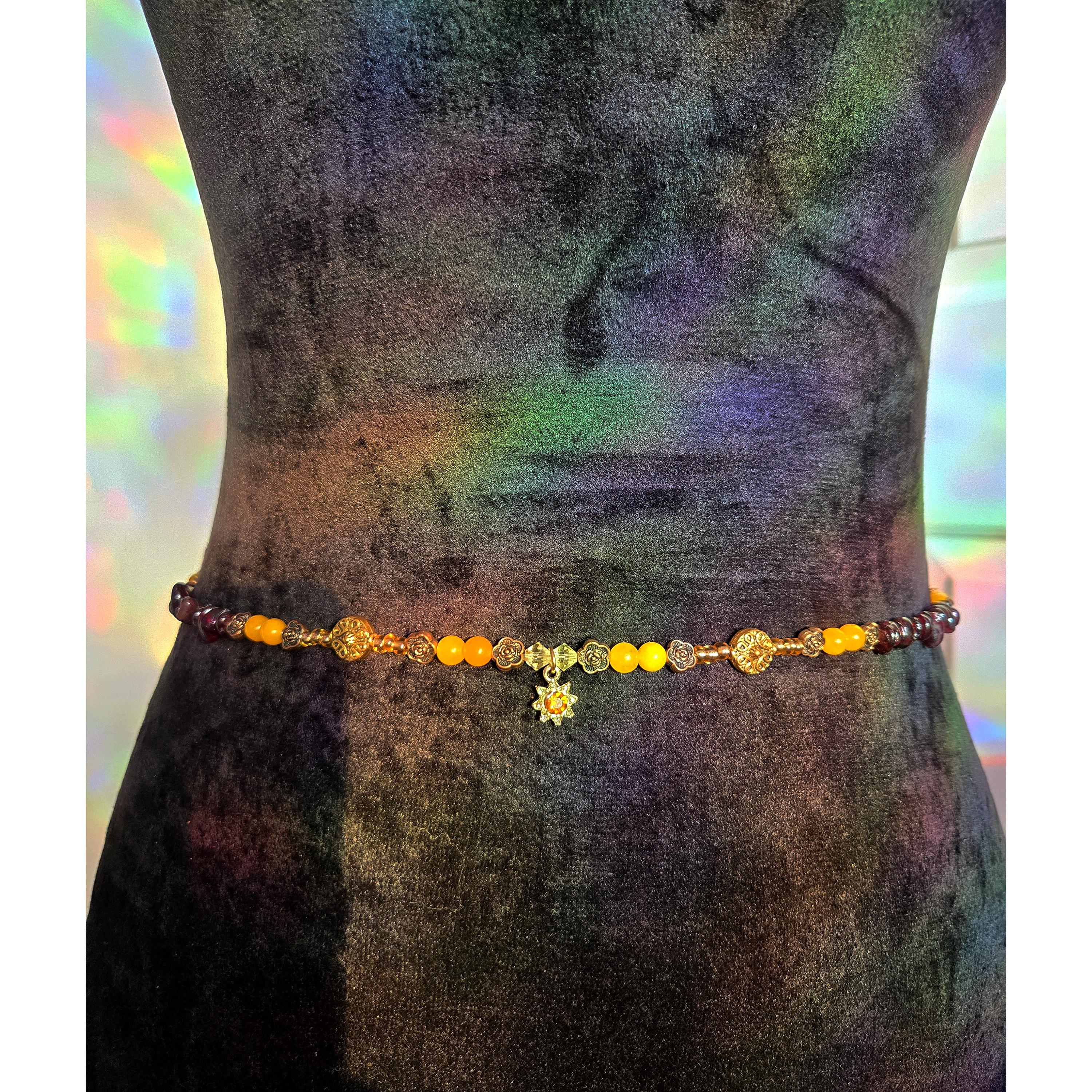 Garnet Love Waist Beads Katiola Single Strand Waist Bead