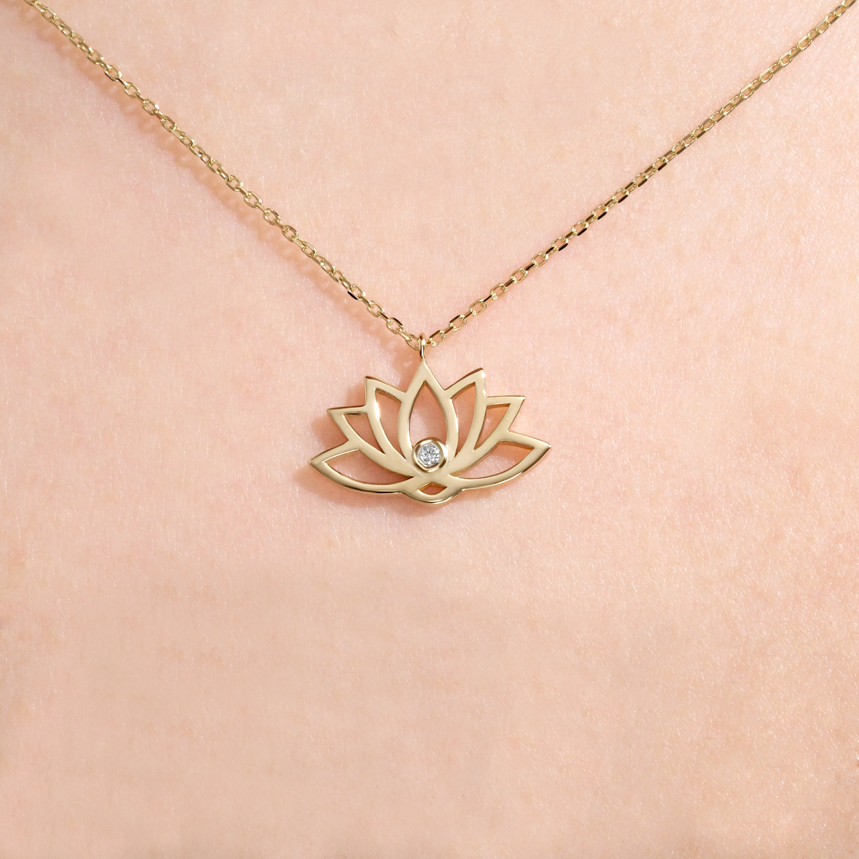 Lotus Necklace - Etsy Lotus Necklace - Etsy