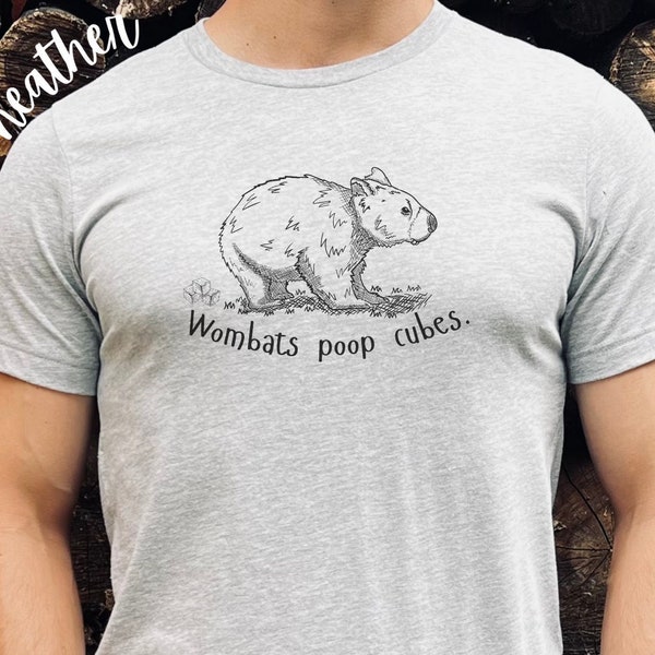 Wombat Shirt, Funny Wombat Shirt, Wombats Poop Cubes, Weird Animal Facts, Funny Animal Facts, Zoology Shirt Zoologist Gift, Austrailia Shirt