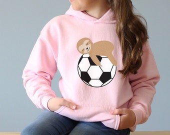 Youth Soccer Sloth Hoodie, Funny Soccer Lover Hoodie, Sloth Lover Hoodie, Sloth Soccer Hoodie, Soccer Player Gift, Soccer Team Hoodie, Cute