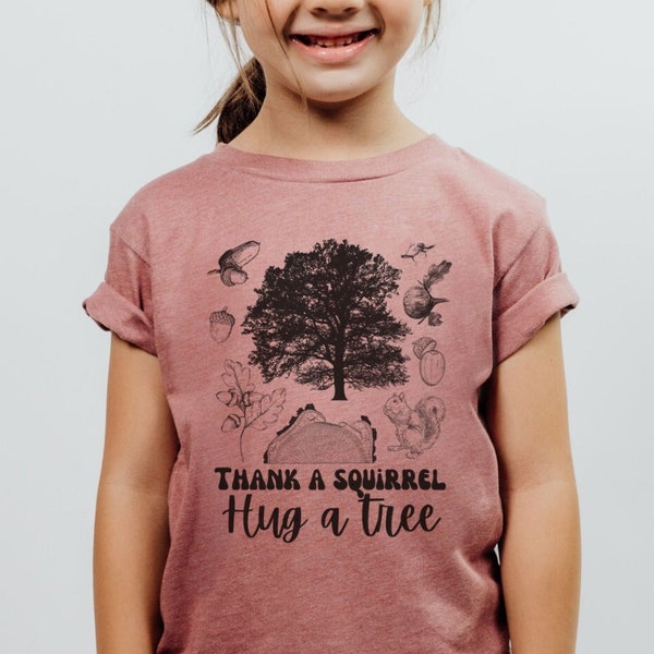 Kids Squirrel Appreciation Day Shirt, Squirrel Shirt, Squirrel Lover Gift, Oak Tree Shirt, Tree Hugger Shirt, Acorn Shirt, Animal Lover Gift