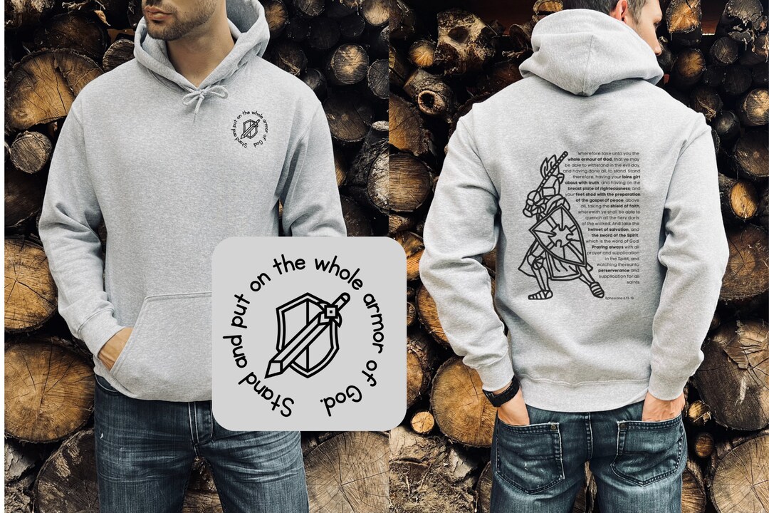 Ephesians 61318 Armor of God Hoodie Bible Hoodie, Christian, Knight