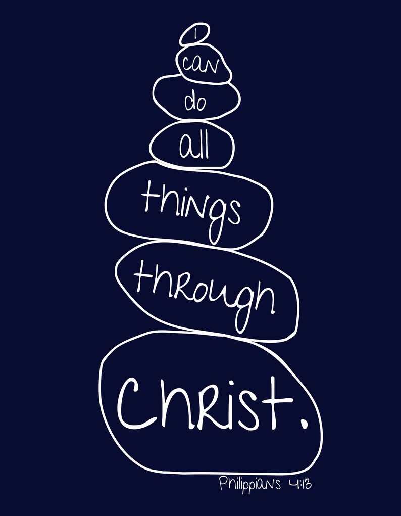 I Can Do All Things Through Christ Rock Cairn Instant Download Digital File PNG, SVG, 2023 LDS