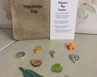 Happiness bag, co-worker gift,  anniversary,  thinking of you, thoughtful, friendship gift, meditation, self care, therapy, boyfriend, wife