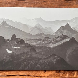 LIMITED RUN - Black and White Layers 8x12" Fine Art Print - North Cascades National Park Wall Art, Cascade Mountains Home Decor, PNW Art