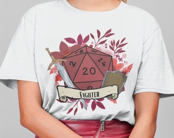 Dnd Fighter t shirt, Dungeons and dragons shirt, Cute dnd shirt, RPG gaming shirt, Dnd gifts, Dungeon master t shirt