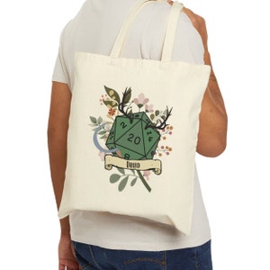 Druid tote bag, Bag of holding, Dnd storage bag, Dungeons and dragons canvas tote, Dnd gifts, RPG bag, Geeky gifts, TTRPG image 6