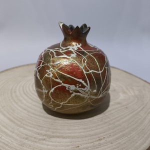 Ornement de vase grenade en céramique, grenade faite main, décoration d&#39;intérieur, art patiné