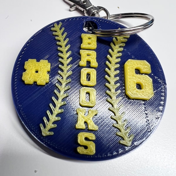 Baseball Keychain Etsy