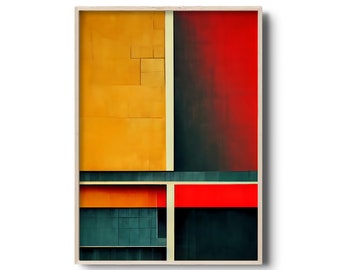 Konstruktivismus Wandkunst | abstrakter Dekor Druck | Zeitgenössische Kunst | Konstruktivistische Kunst | Hausdekor | Wandkunst | Wanddekor | moderne Kunst