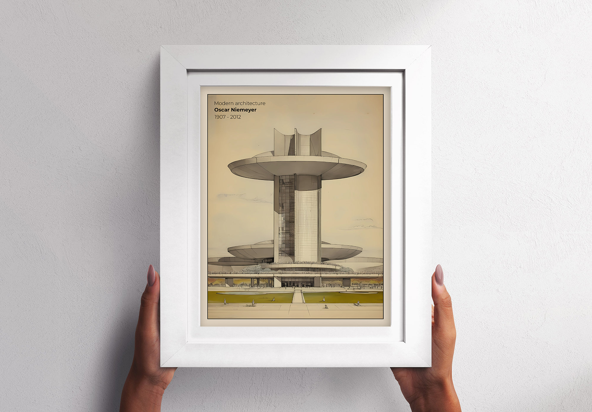 Vintage Architecture Print | Modern Architecture Drawing | Oscar