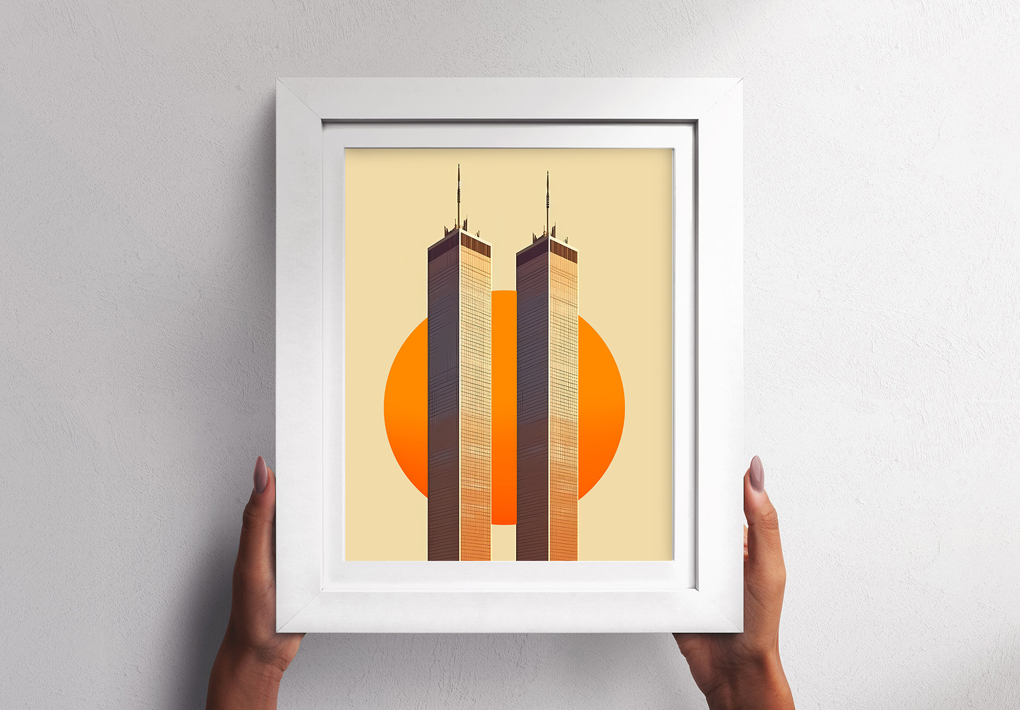 World Trade Center 1 & 2 Art Print | Architecture Minimal