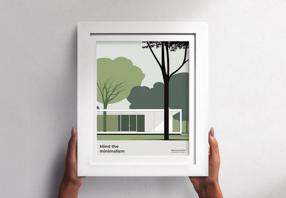 Mind the Minimalism | Minimalist Architecture Print | Mies Van Der