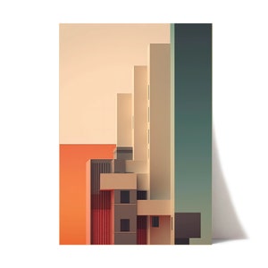 Stampa di architettura minimalista / arte murale minimalista / poster di design minimalista / minimalismo / arte moderna / opera d'arte stampabile