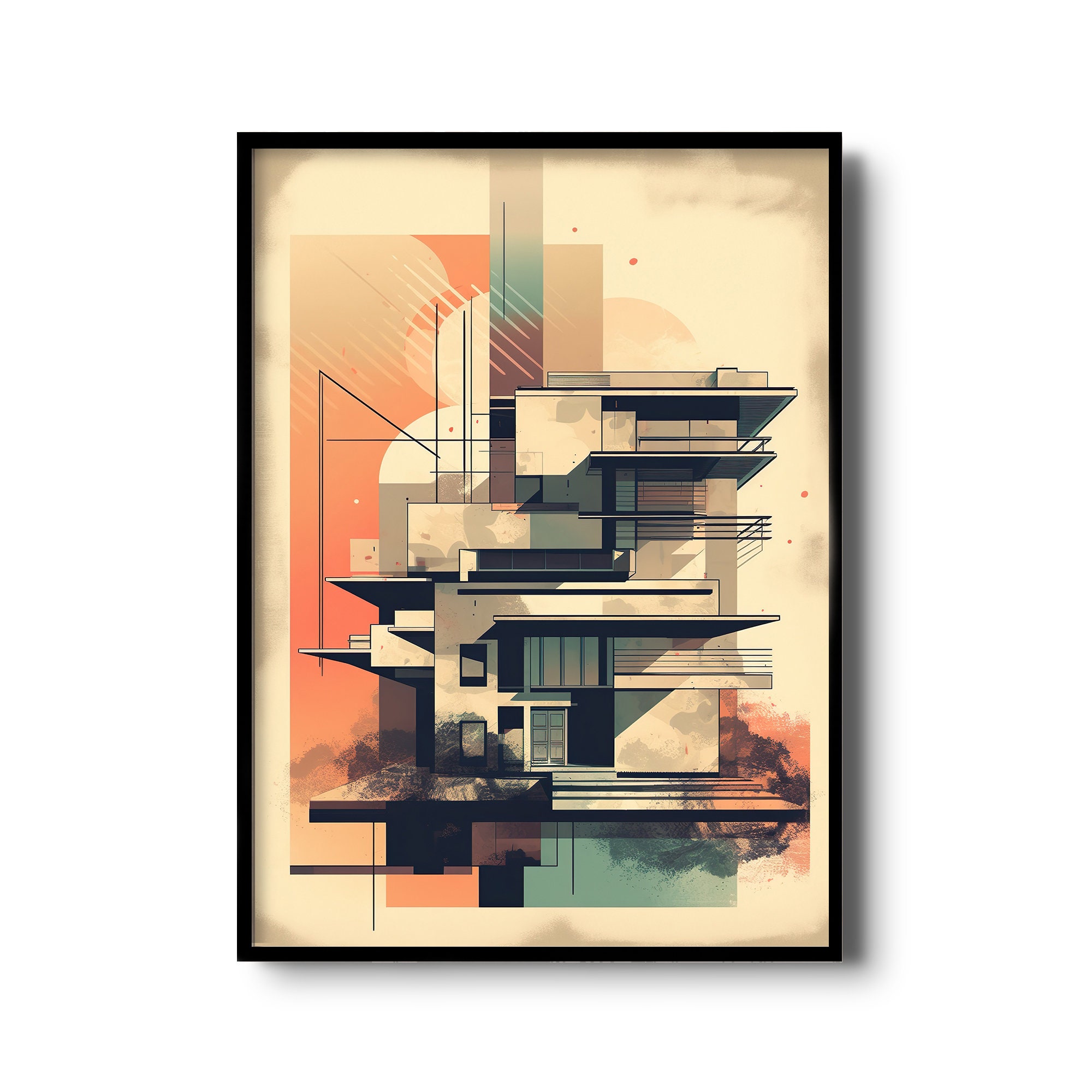 abstract architectural drawing with unique design on Craiyon